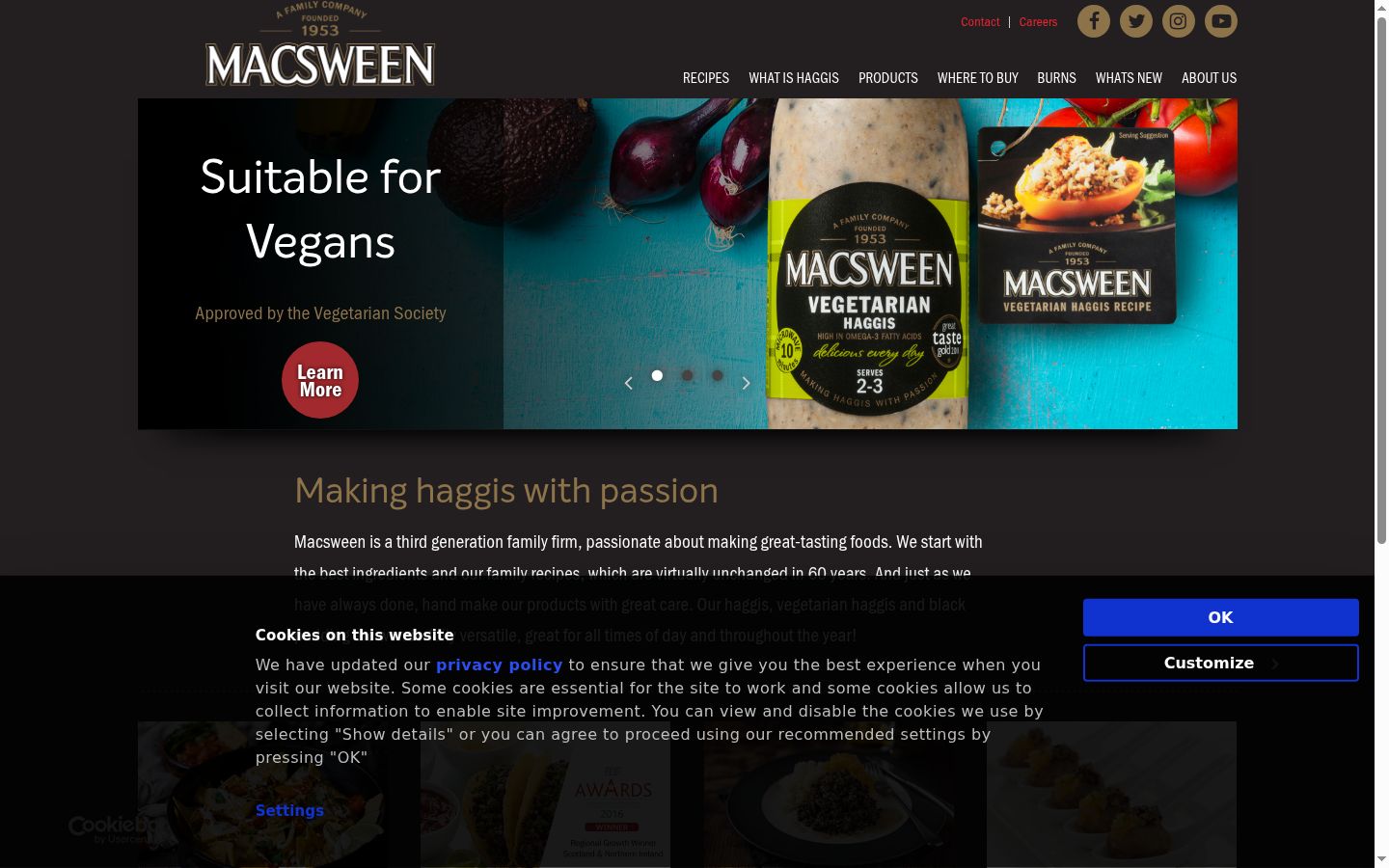Screenshot des Einwilligungsbanners vor jeglicher Interaktion