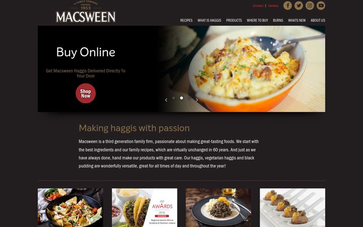 Screenshot of macsween.co.uk