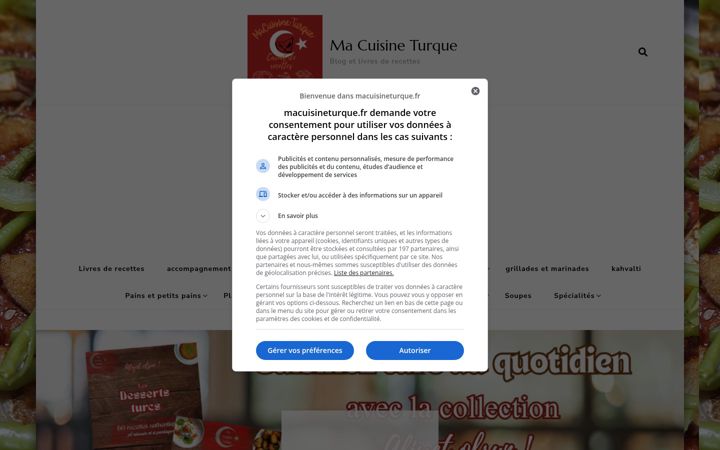 Zrzut ekranu macuisineturque.fr