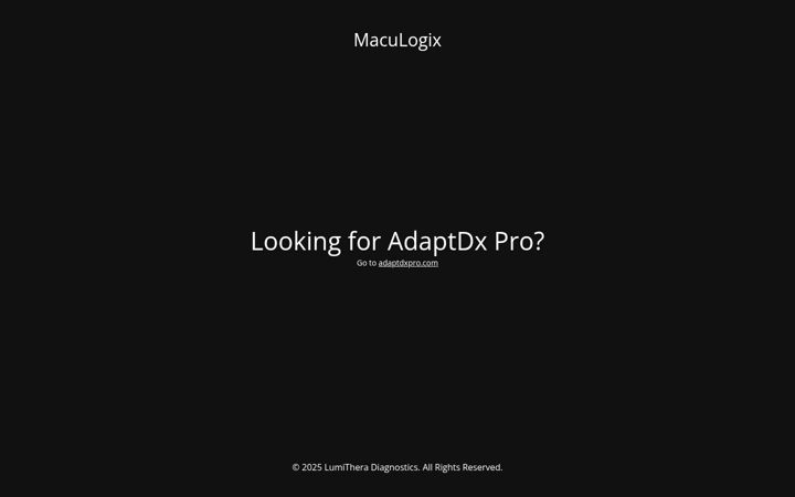Screenshot of maculogix.com
