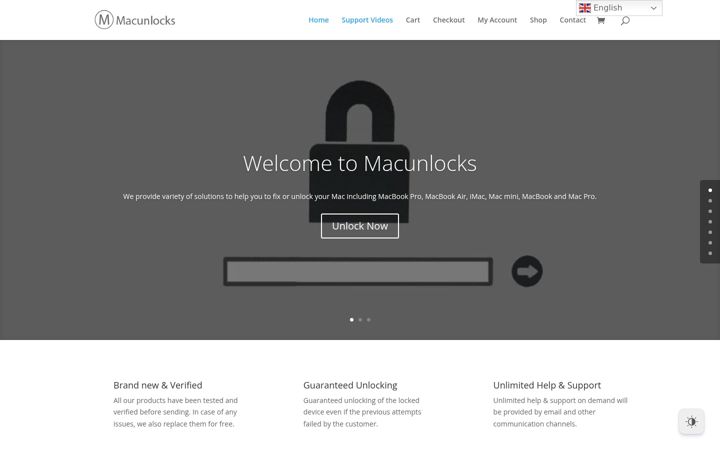 Screenshot of macunlocks.com