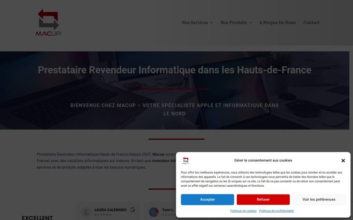 Screenshot of macup.fr