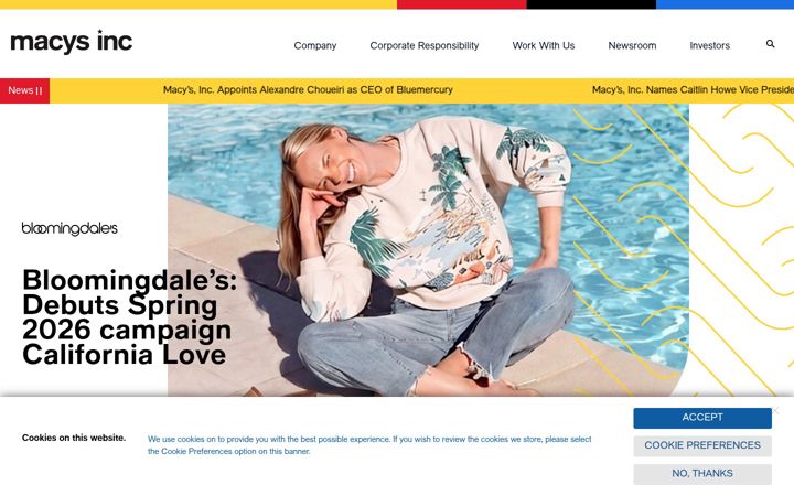 Screenshot of macysinc.com