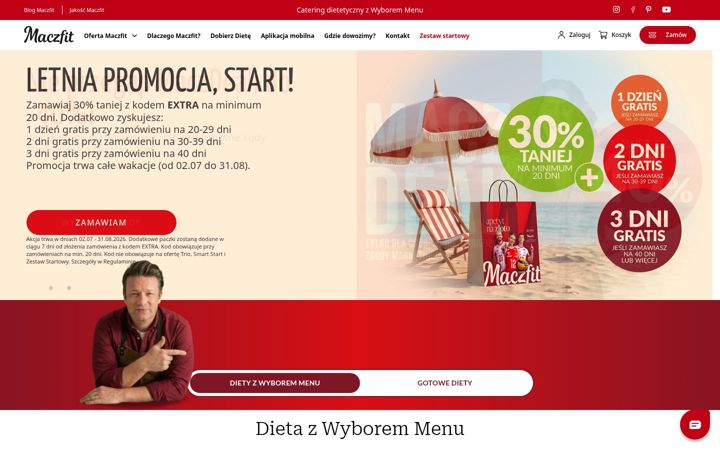 Zrzut ekranu maczfit.pl