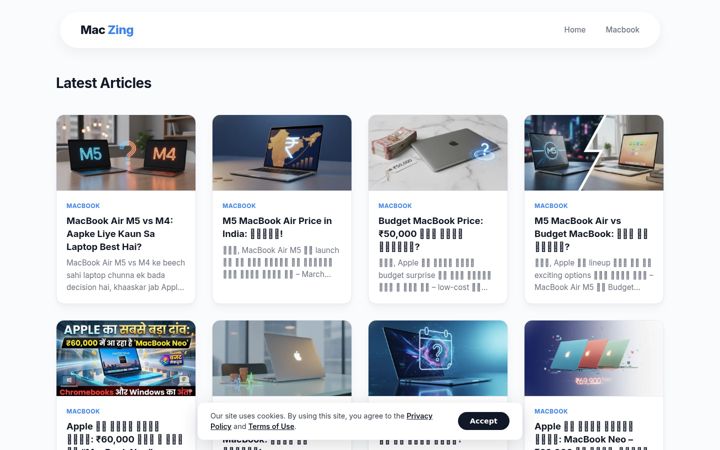 Screenshot of maczing.com