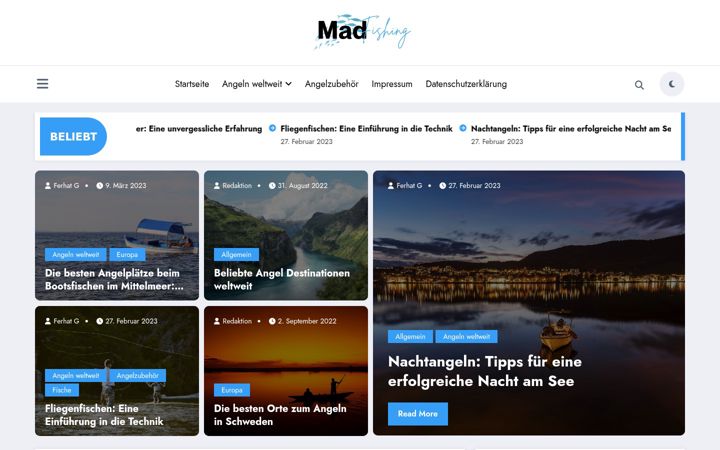 Screenshot of mad-fishing.de