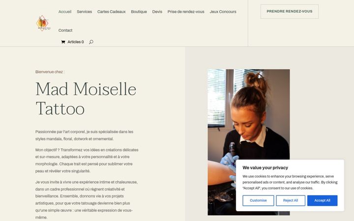 Screenshot of mad-moiselletattoo.fr
