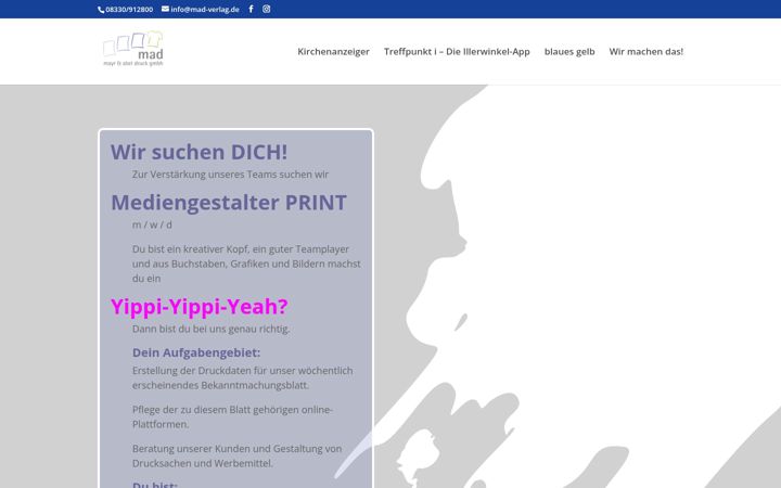 Screenshot of mad-verlag.de