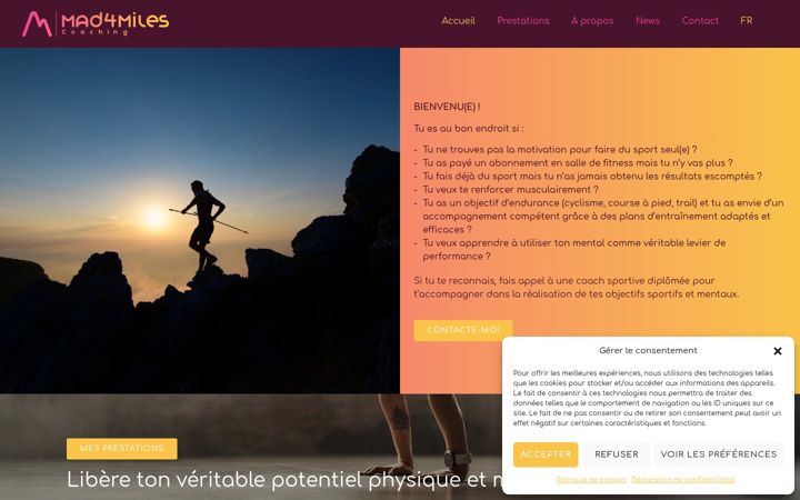 Screenshot of mad4miles.ch