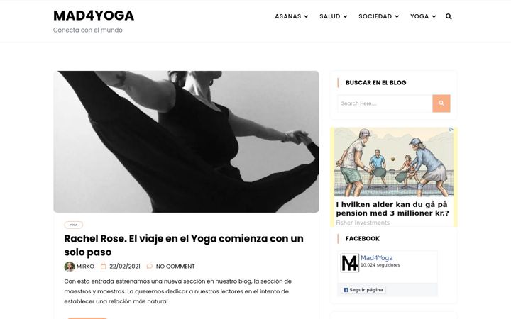Screenshot of mad4yoga.com