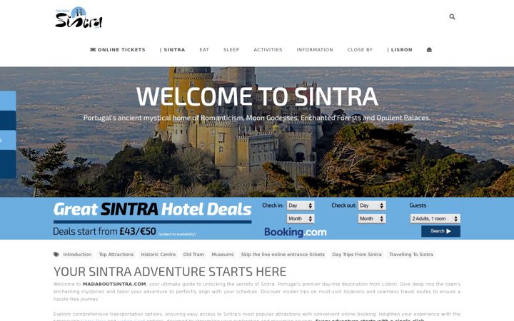 Screenshot of madaboutsintra.com