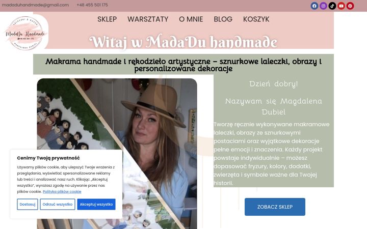 Screenshot of madaduhandmade.pl