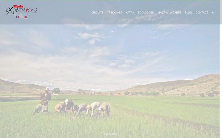 Screenshot of madaexpeditions.com