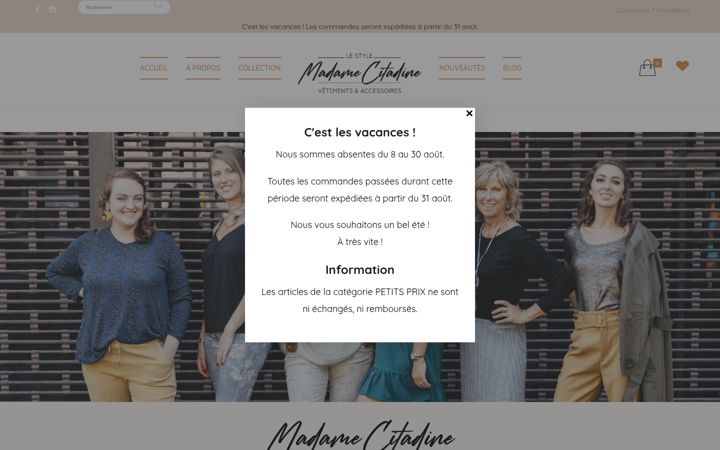 Screenshot of madame-citadine.com
