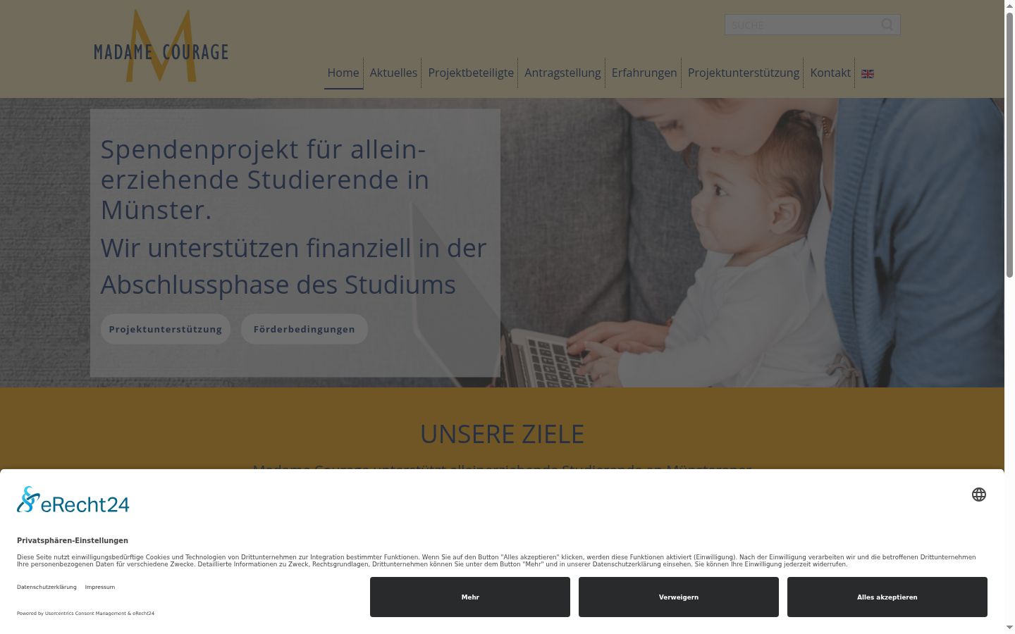 Sutikimo reklamjuostės, rodytos prieš bet kokią sąveiką, ekrano kopija