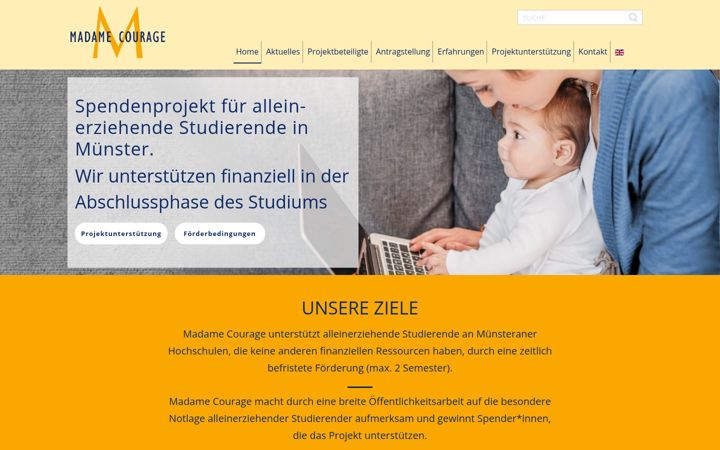 Screenshot of madame-courage.de