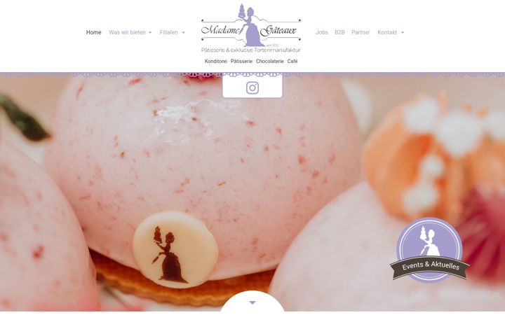 Screenshot of madame-gateaux.de