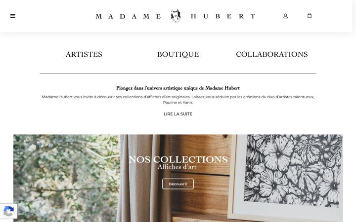 Screenshot of madame-hubert.fr