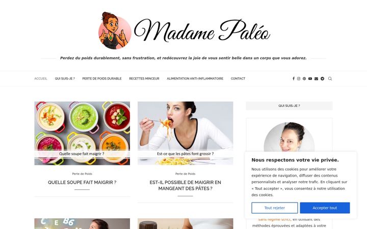 Screenshot of madame-paleo.com