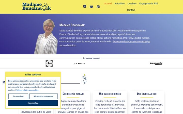 Screenshot of madamebenchmark.com