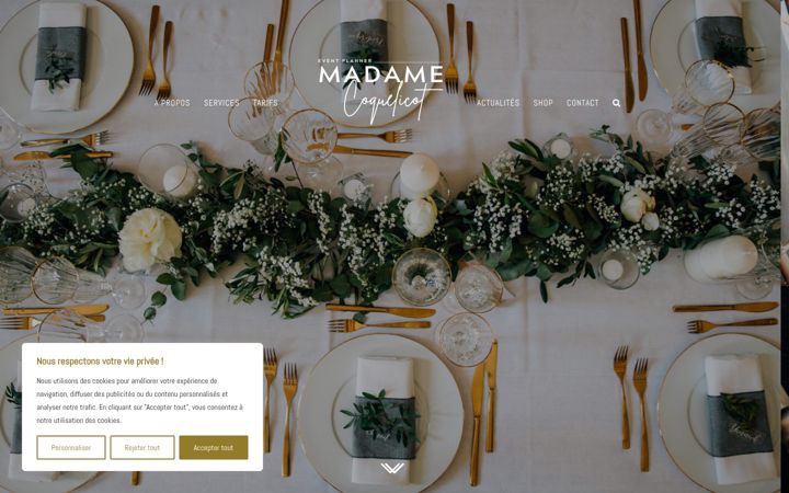 Screenshot of madamecoquelicot-mariage.com