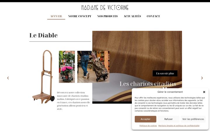 Screenshot of madamedevictorine.fr