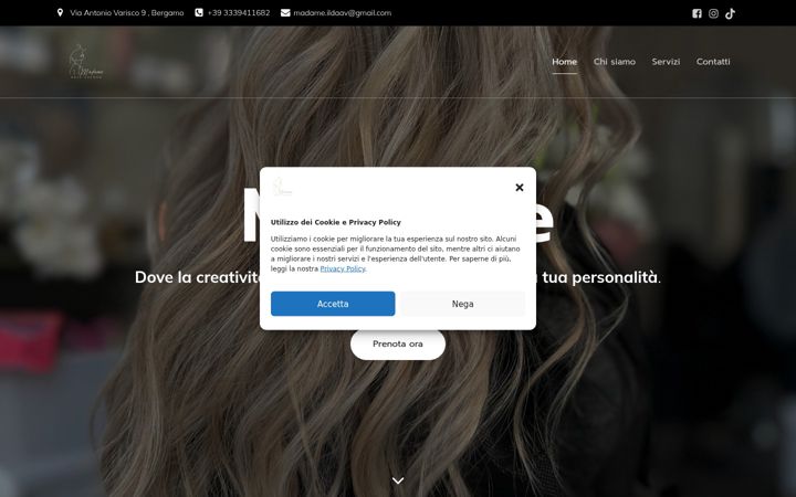Screenshot of madamehairstylist.it