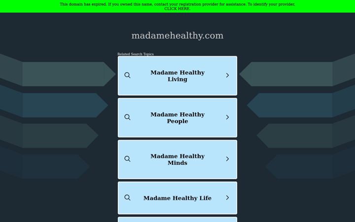 Screenshot of madamehealthy.com