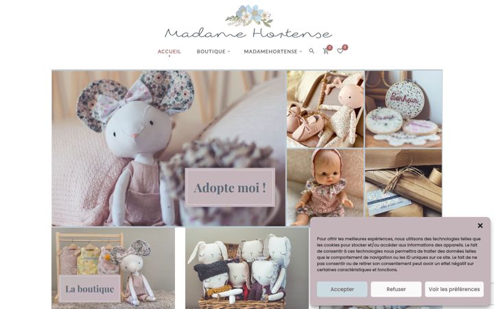 Screenshot of madamehortense.fr