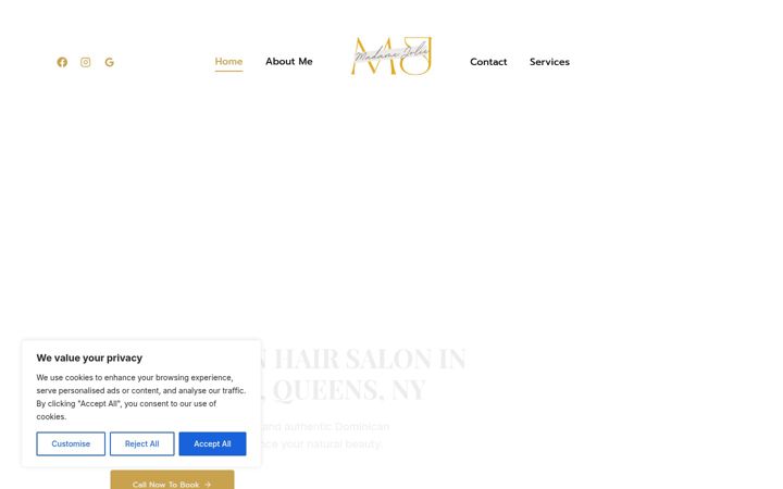 Screenshot of madamejoliedominicanhair.com