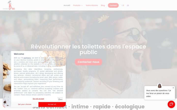 Screenshot of madamepee.com