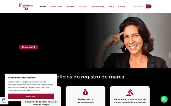 Screenshot of madametm.com.br