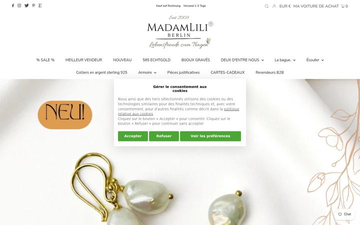 Screenshot of madamlili.fr