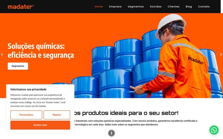 Screenshot of madater.com.br