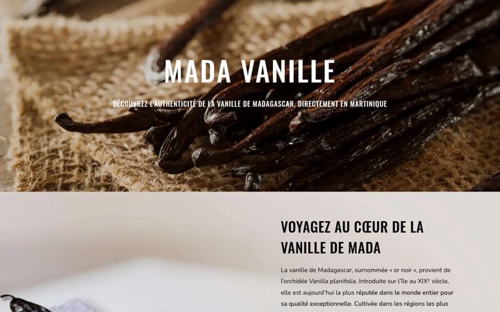 Screenshot of madavanilles.fr