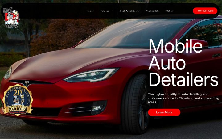 Screenshot of maddoctordetailing.com