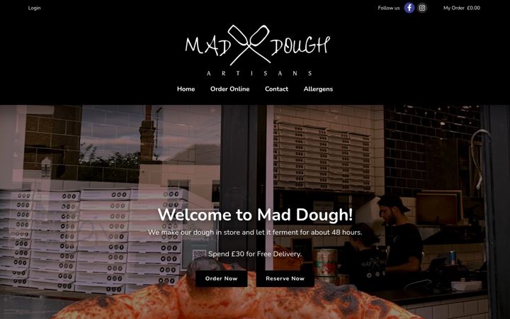 Screenshot of maddough.co.uk