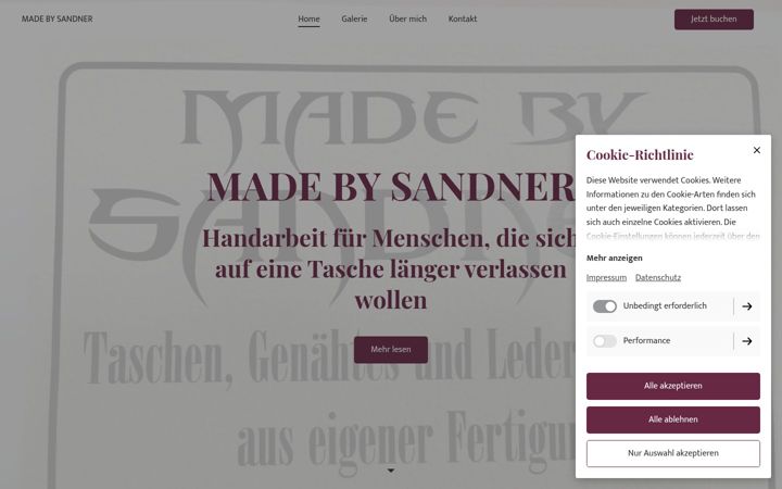 Screenshot of made-by-sandner.de