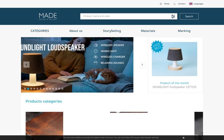 Screenshot of made-catalogue.com