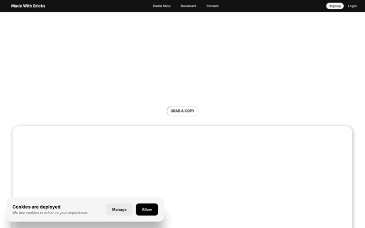 Screenshot of made-with-bricks.com