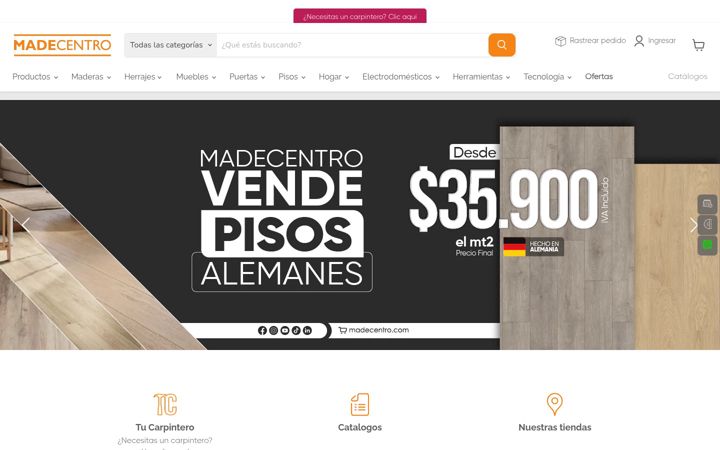 Screenshot of madecentro.com
