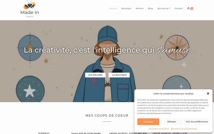 Screenshot of madeinfrede.com