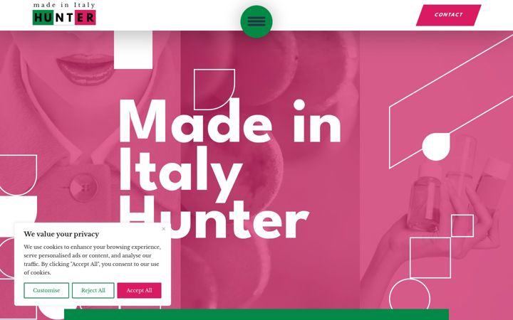 Screenshot of madeinitalyhunter.com