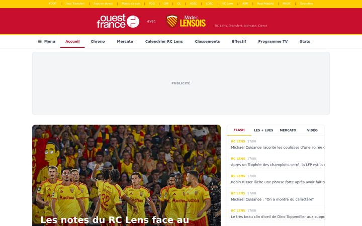 Screenshot of madeinlensois.ouest-france.fr