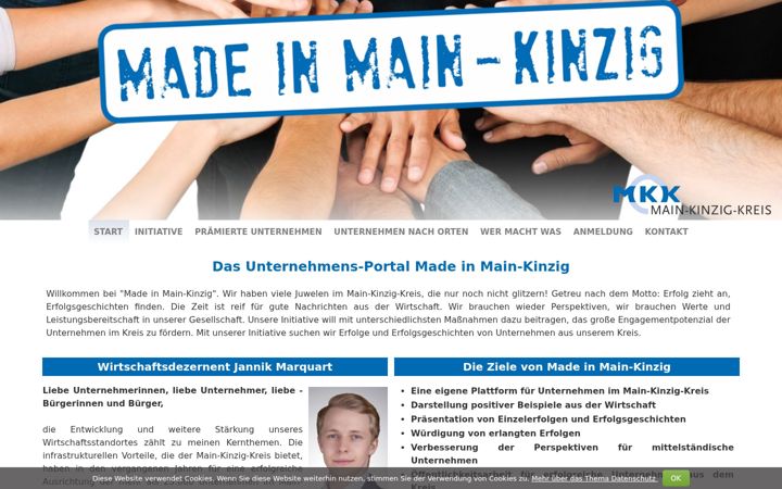 Screenshot of madeinmainkinzig.de