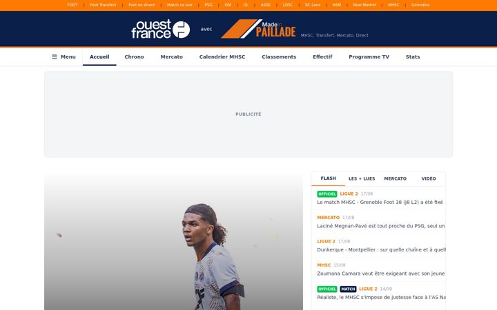 Screenshot of madeinpaillade.ouest-france.fr