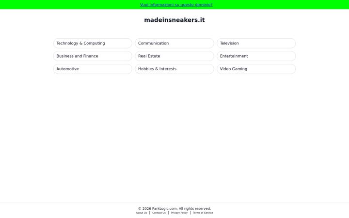 Screenshot of madeinsneakers.it