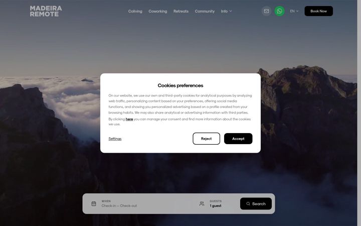 Screenshot of madeiraremote.com