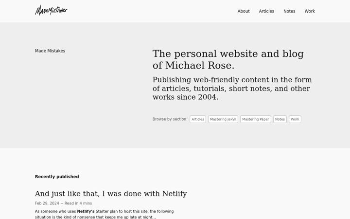 Screenshot of mademistakes.com