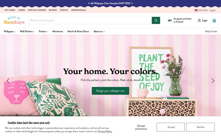 Screenshot of madeofsundays.com